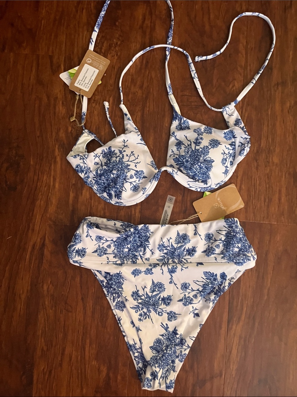 Berlook Blue Floral Bikini Set